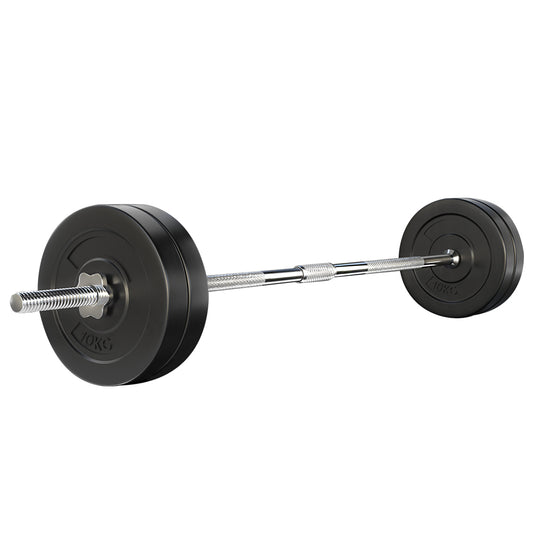 Everfit 48kg Barbell Set Weight Plates Bar Lifting Bench 168cm