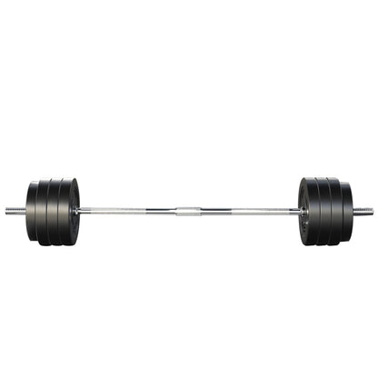 Everfit 78kg Barbell Set Weight Plates Bar Lifting Bench 168cm