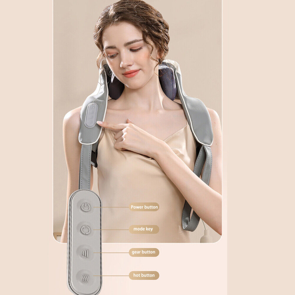 5D Massagers for Neck and Shoulder with Heat Goletsure Pain Relief Deep Kneading Brown