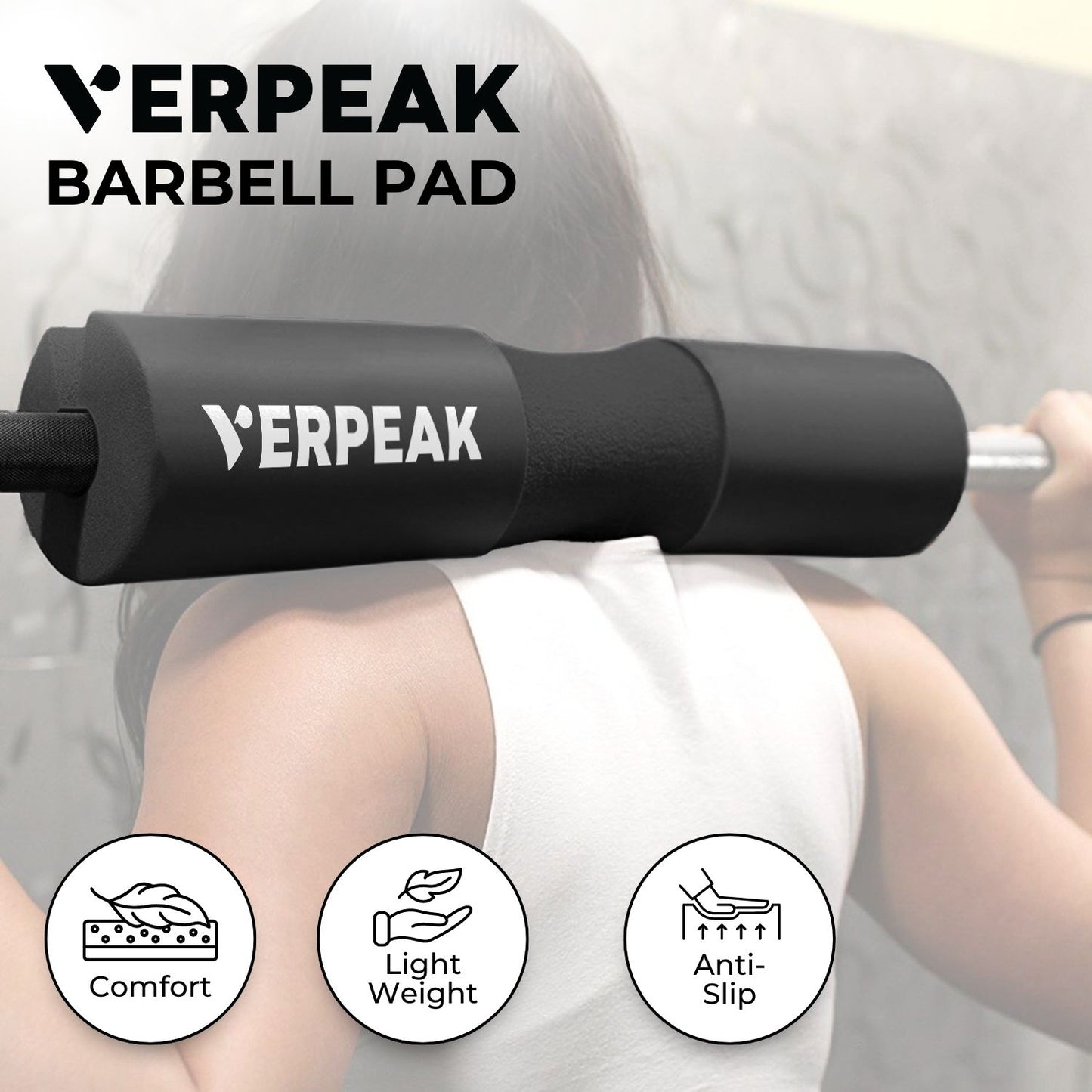 VERPEAK Barbell Squat Pad (Black) VP-BSP-100-MD