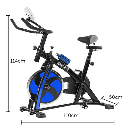 Powertrain Home Gym Flywheel Exercise Spin Bike - Blue