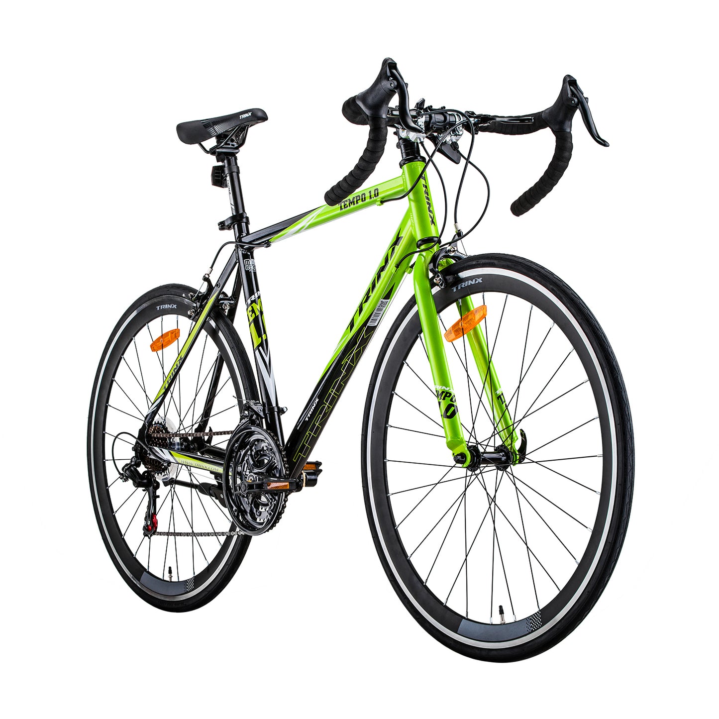 Trinx 700C Road Bike TEMPO1.0 Shimano 21 Speed Racing Bicycle 59cm Black/Green