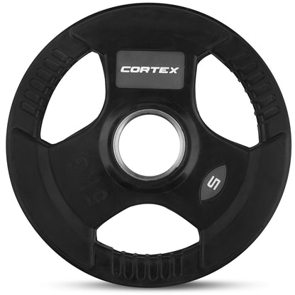 CORTEX 5kg Tri-Grip Olympic Plates 50mm (Pair)