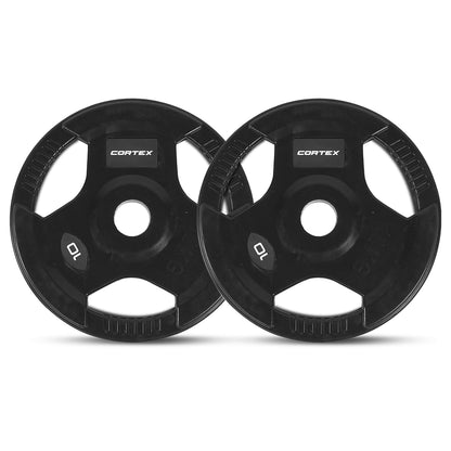 CORTEX 90kg Tri-Grip Olympic Plate Set 50mm