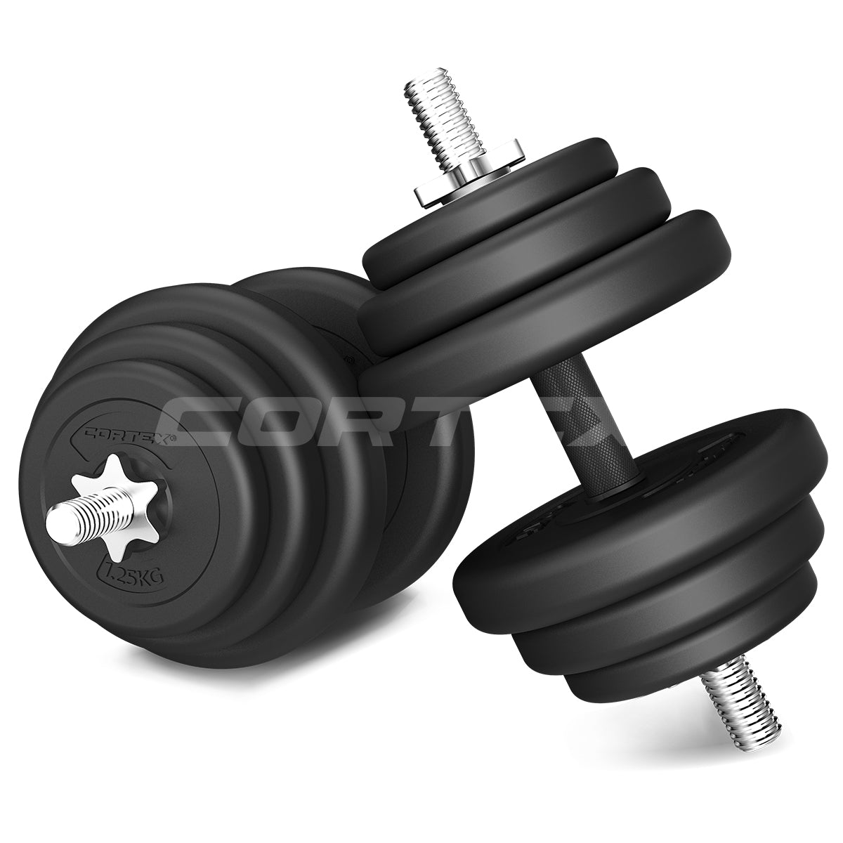 CORTEX 85kg EnduraShell Barbell & Dumbbell Weight Set