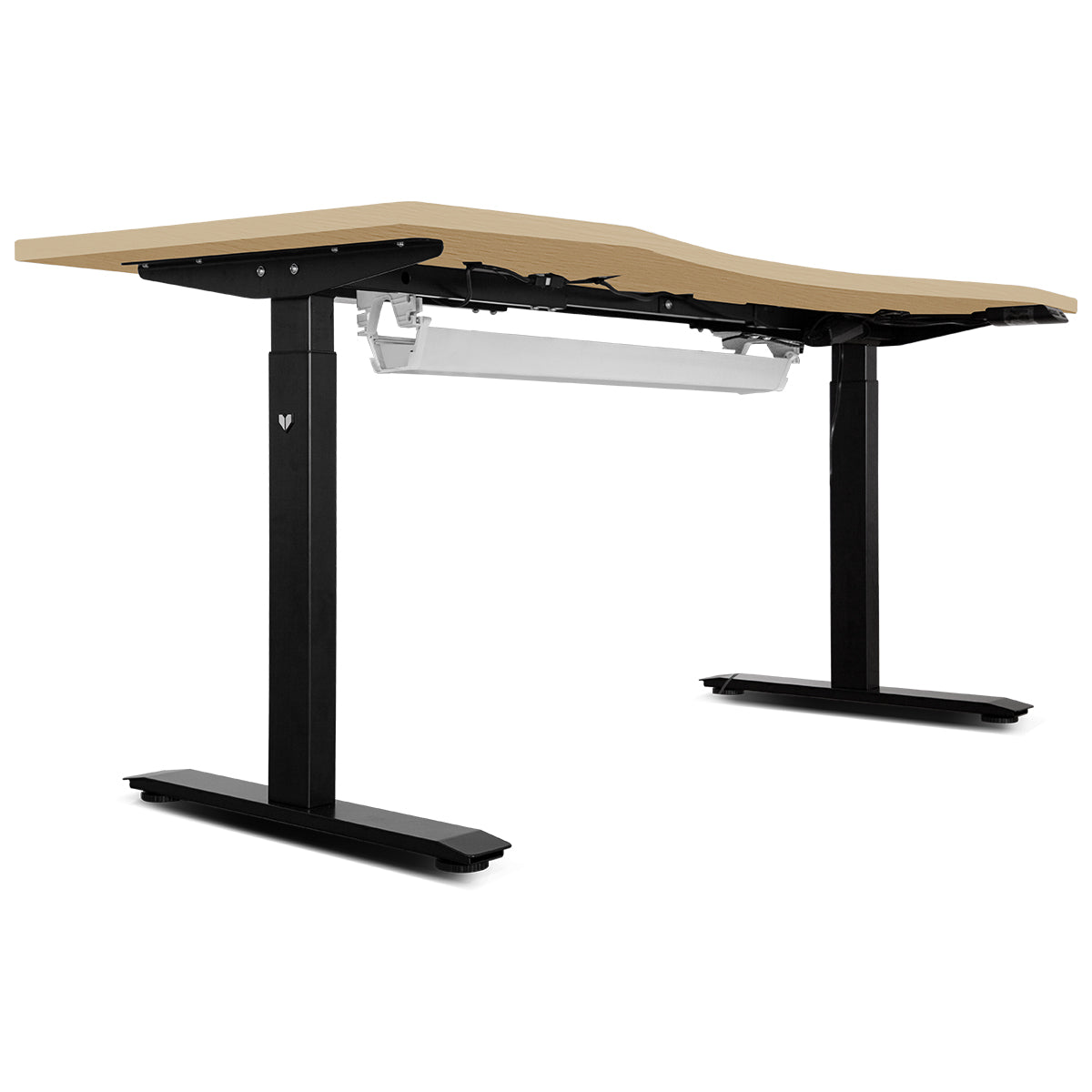 WalkingPad C2 Treadmill + ErgoDesk Automatic Standing Desk 1500mm in Oak/Black + Cable Management Tray