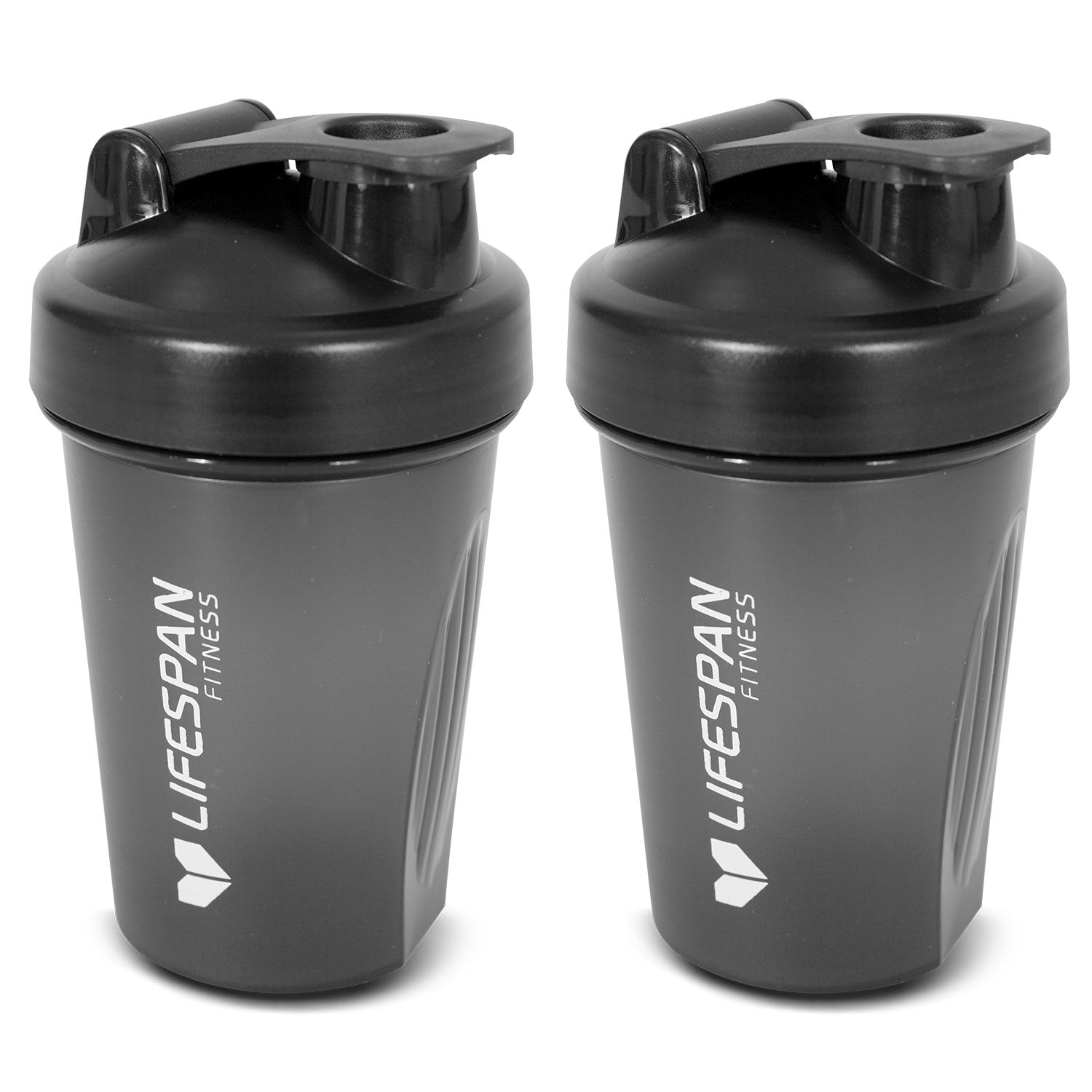 Lifespan Fitness Shaker Bottle 500ml in Black (Pack of 4)