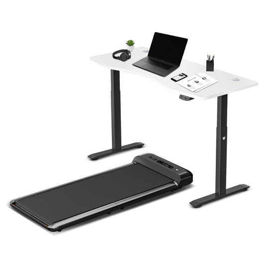 Lifespan Fitness Walkingpad M2 Treadmill with Dual Motor Automatic Standing Desk 150cm in White/Black