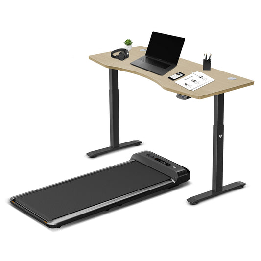 Lifespan Fitness Walkingpad M2 Treadmill with Dual Motor Automatic Standing Desk 150cm in Oak/Black