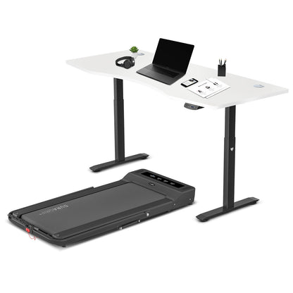 LSG Nimbus Walking Pad Treadmill + ErgoDesk Automatic Standing Desk 1800mm (White)