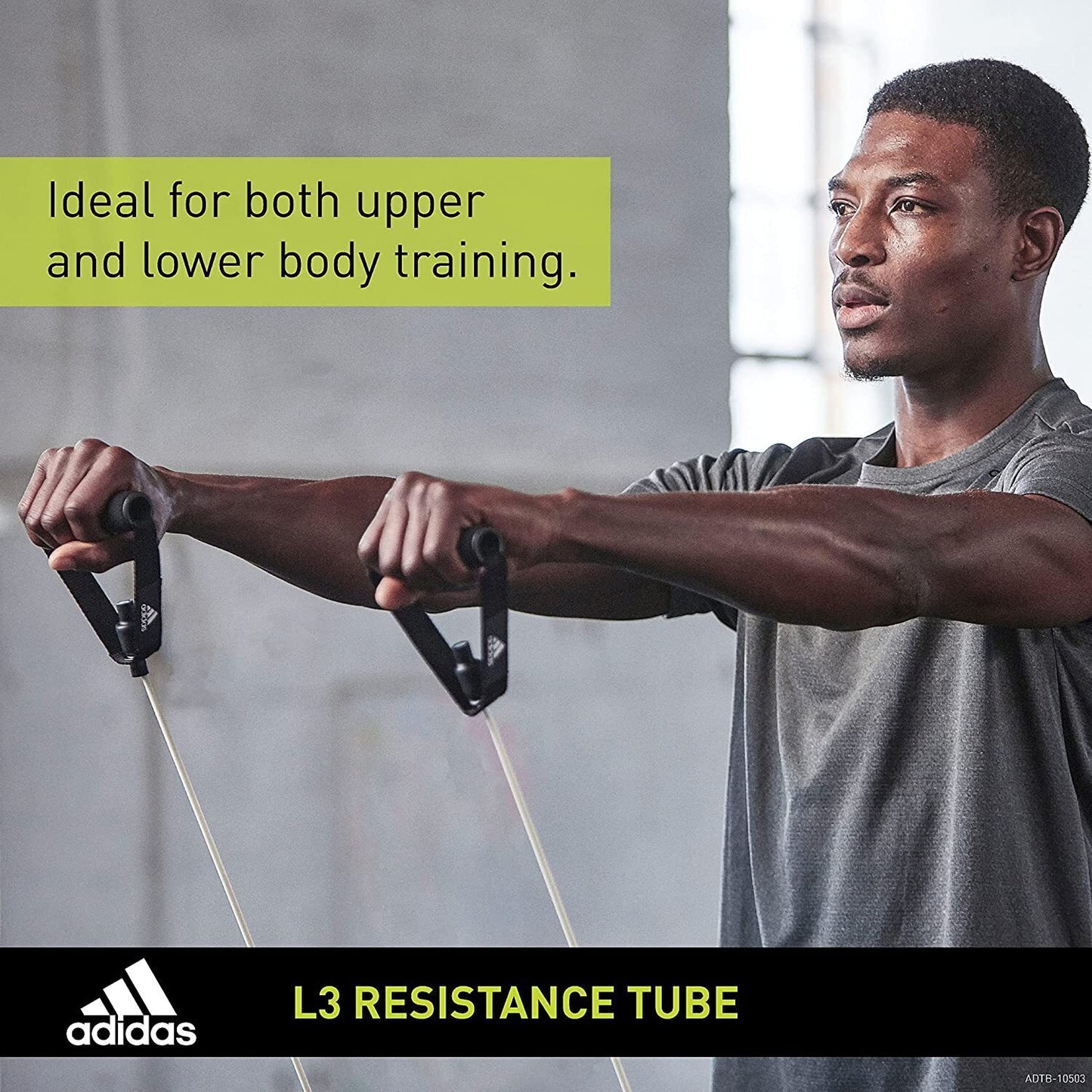 Adidas Resistance Tube Level 3 Elastic Bands Gym Fitness Yoga Workout Strap
