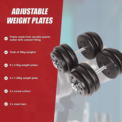 30KG Adjustable Dumbbell Set