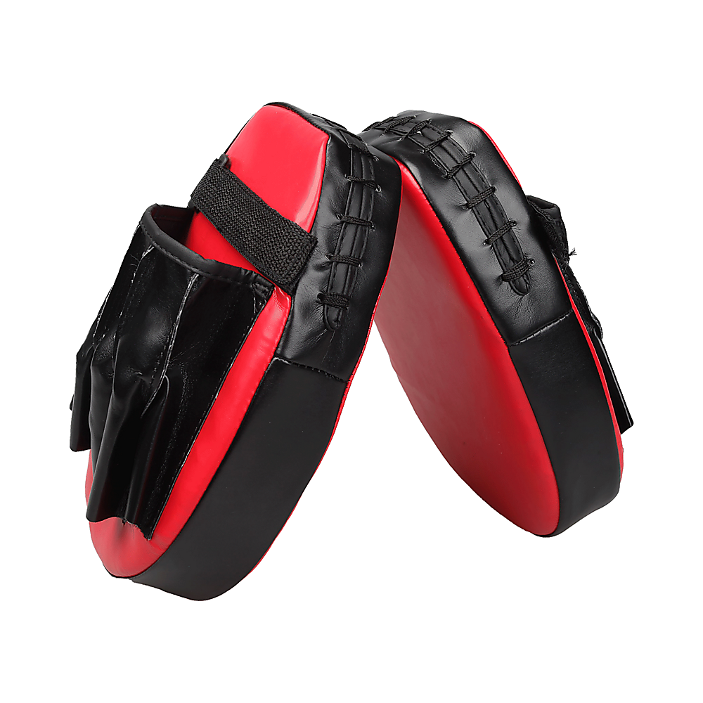 2 x Thai Boxing Punch Focus Gloves Kit Training Red & Black