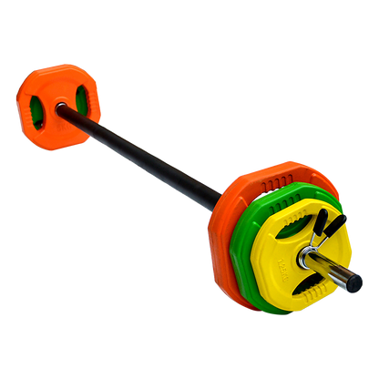 20kg Standard Rubber Coloured Barbell