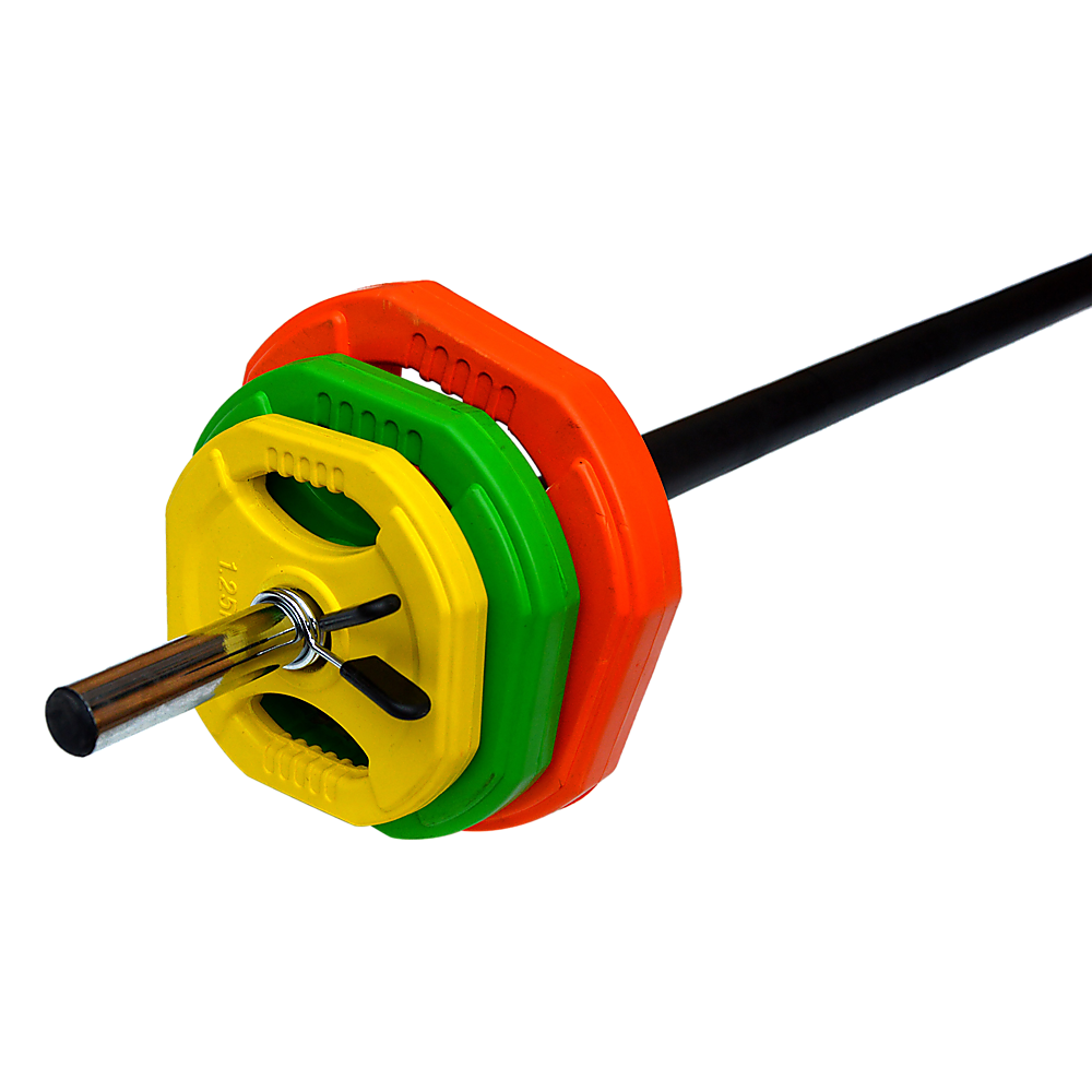 20kg Standard Rubber Coloured Barbell