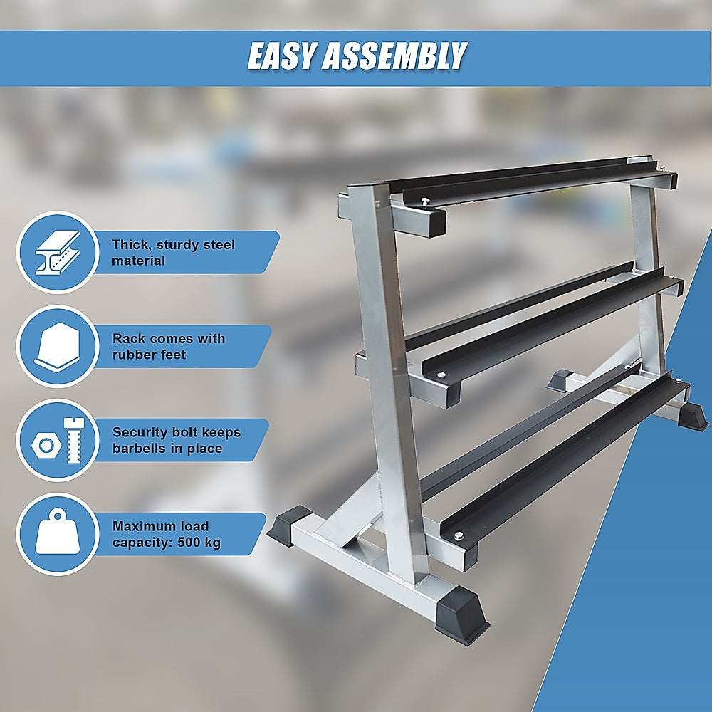 3 Tier Dumbbell Rack for Dumbbell Weights Storage