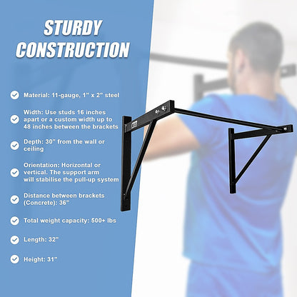 Wall Mounted Pull Up Bar