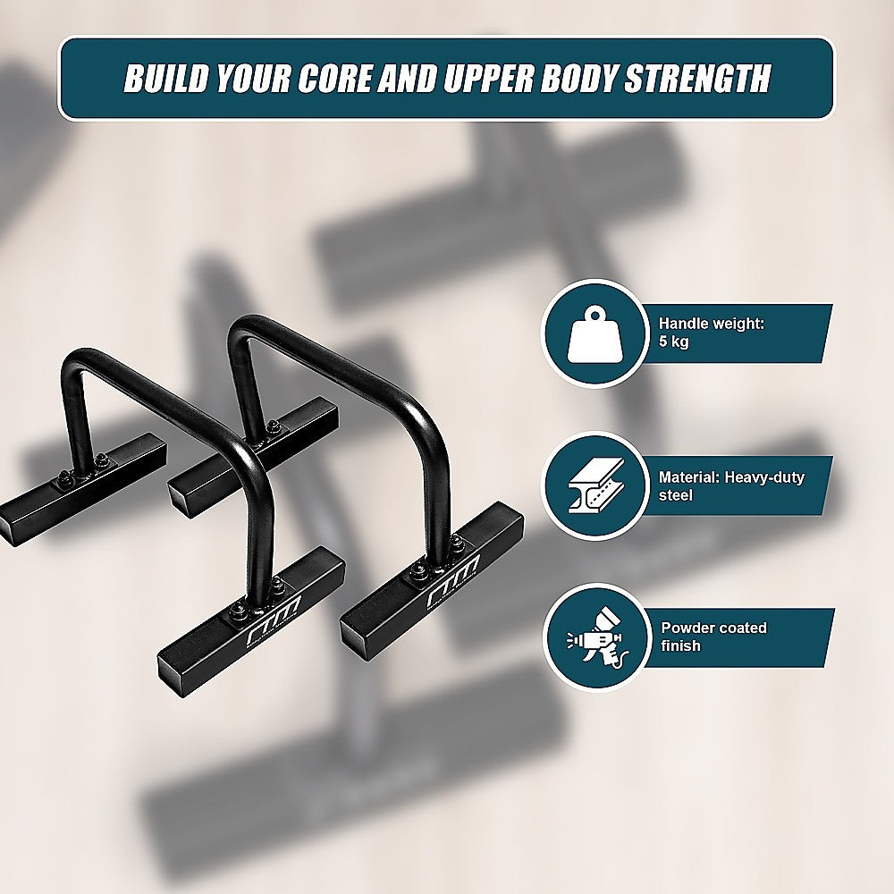 Steel Parallette Bars Push Up & Dip Workouts