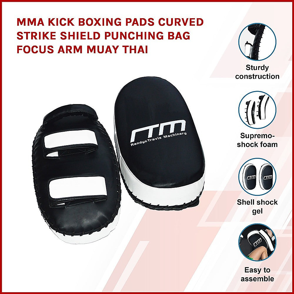 MMA Kick Boxing Pads Curved Strike Shield Punching Bag Focus Arm Muay Thai