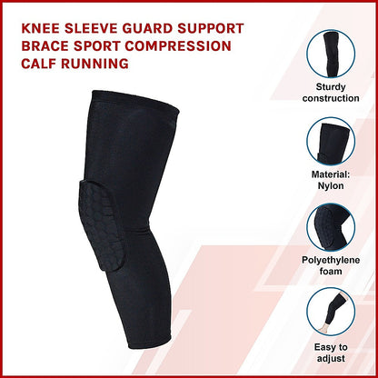 Knee Sleeve Guard Support Brace Sport Compression Calf Running