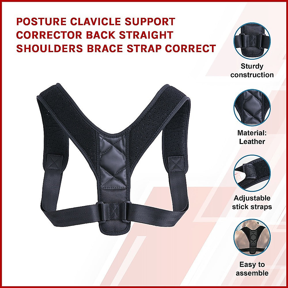 Posture Clavicle Support Corrector Back Straight Shoulders Brace Strap Correct