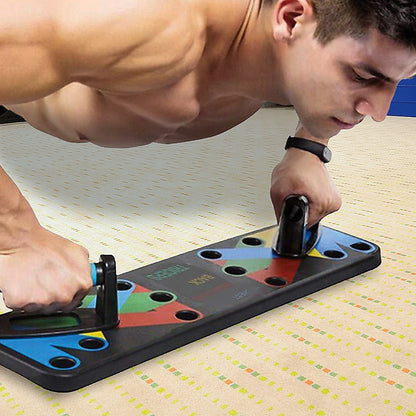 9 in 1 Push Up Board Yoga Bands Fitness Workout Train Gym Exercise Pushup Stand