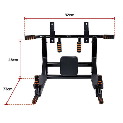 Heavy Duty Wall Mounted Power Station - Knee Raise - Pull Up - Chin Up -Dips Bar