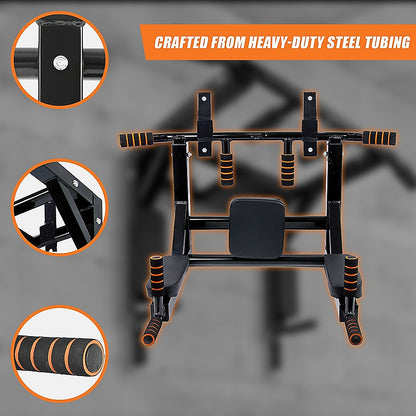 Heavy Duty Wall Mounted Power Station - Knee Raise - Pull Up - Chin Up -Dips Bar