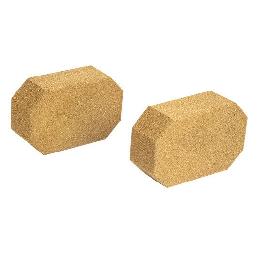 Natural Cork Octagon Yoga Blocks Brick Exercise 2 pcs Set Eco Non-Slip